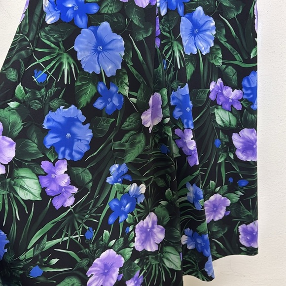 Stan Herman Silky Jersey Hibiscus plus dress size 3X - Picture 4 of 9